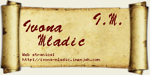 Ivona Mladić vizit kartica